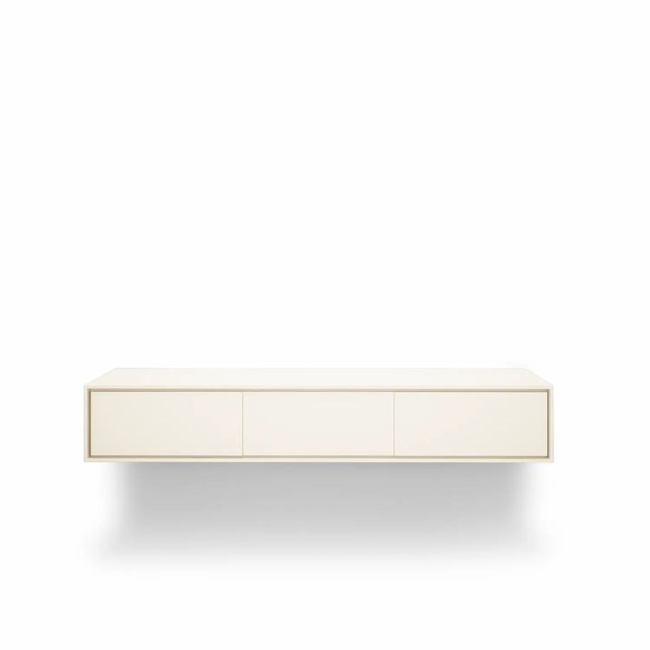Design tv meubel - 135 cm - wit - 3 deuren