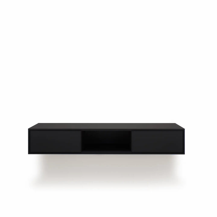 Design tv meubel - 135 cm - zwart - open vak
